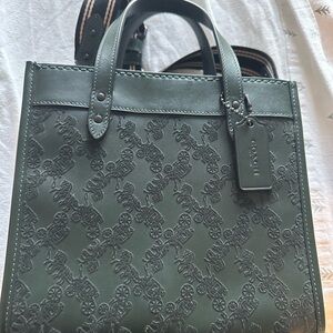 Lovely Forest Green Coach Crossbody